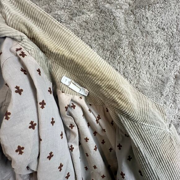 Tweeds Corduroy Blazer Jacket Longline Tan Beige Women's XS Extra Small - Picture 8 of 11